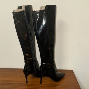 Michael Kors Shiny Black Heeled Boots